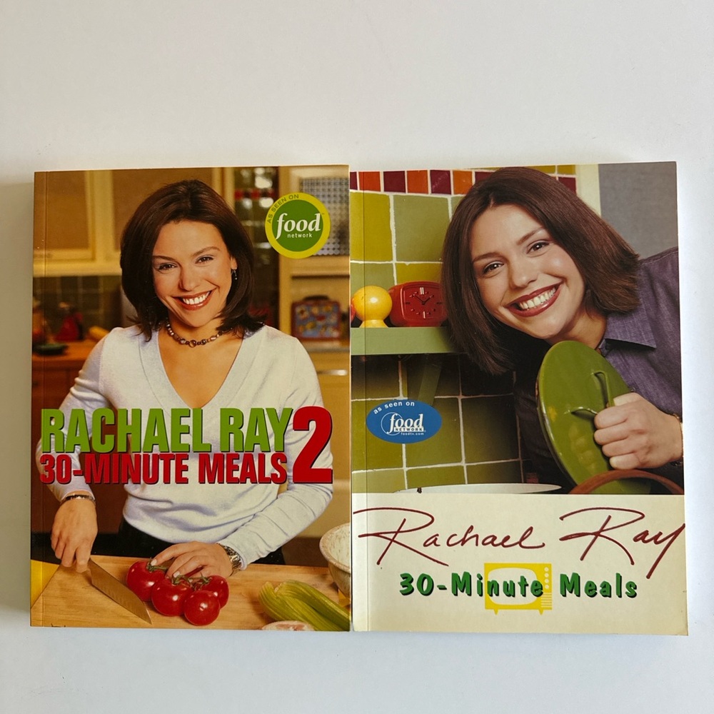 Rachael Ray 30-Minute Meals & 30-Minute Meals 2 Paperback Cookbooks